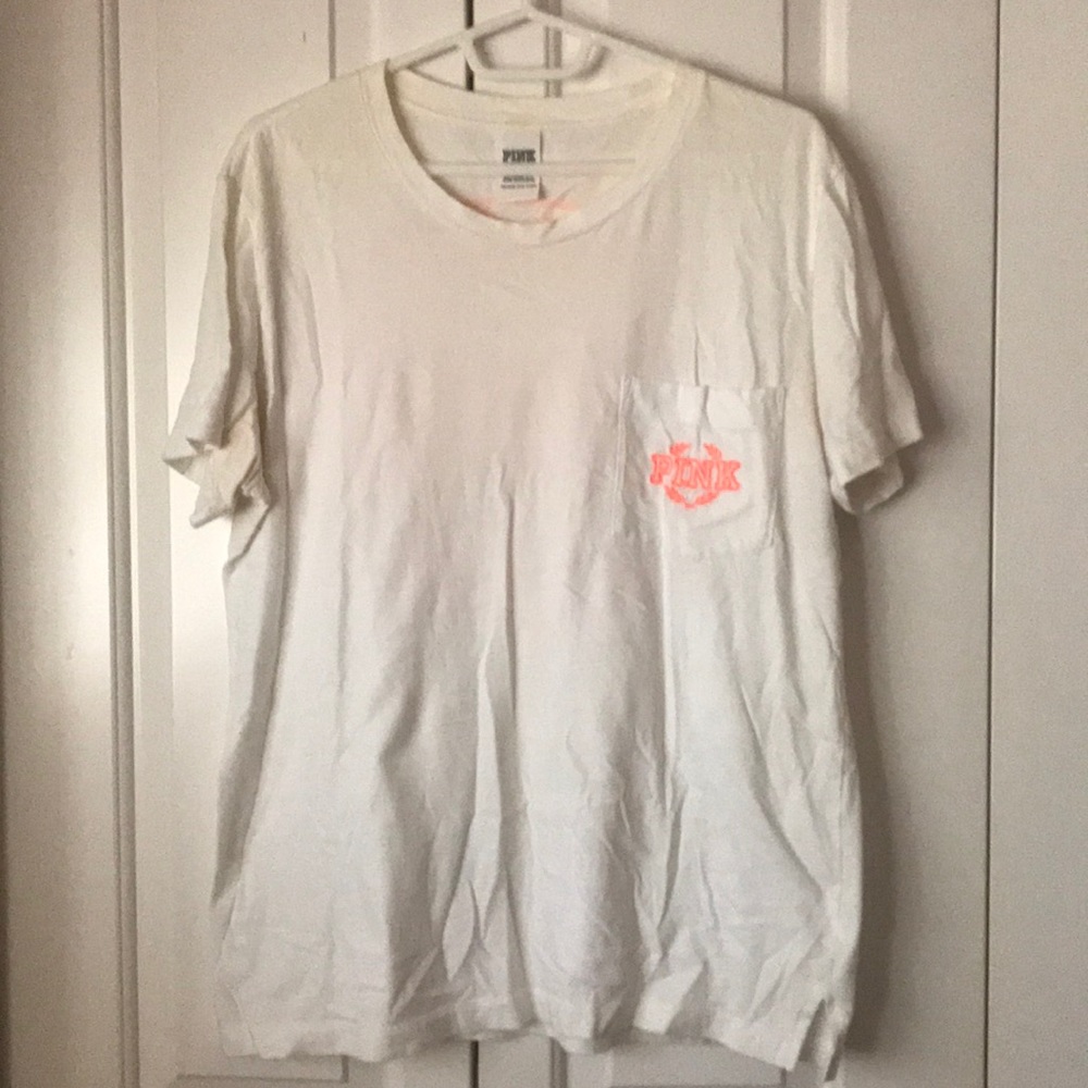 VS Pink White Varsity Shirt